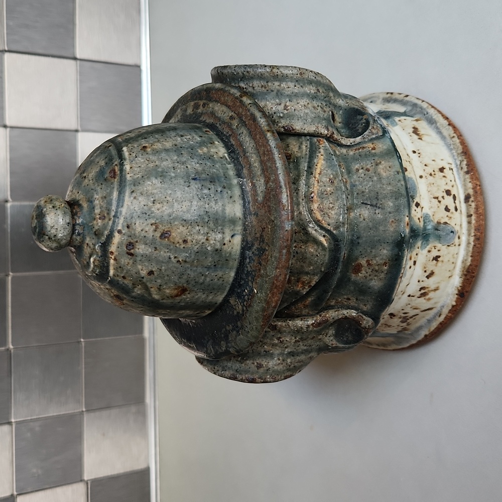 Pottery sugar bowl